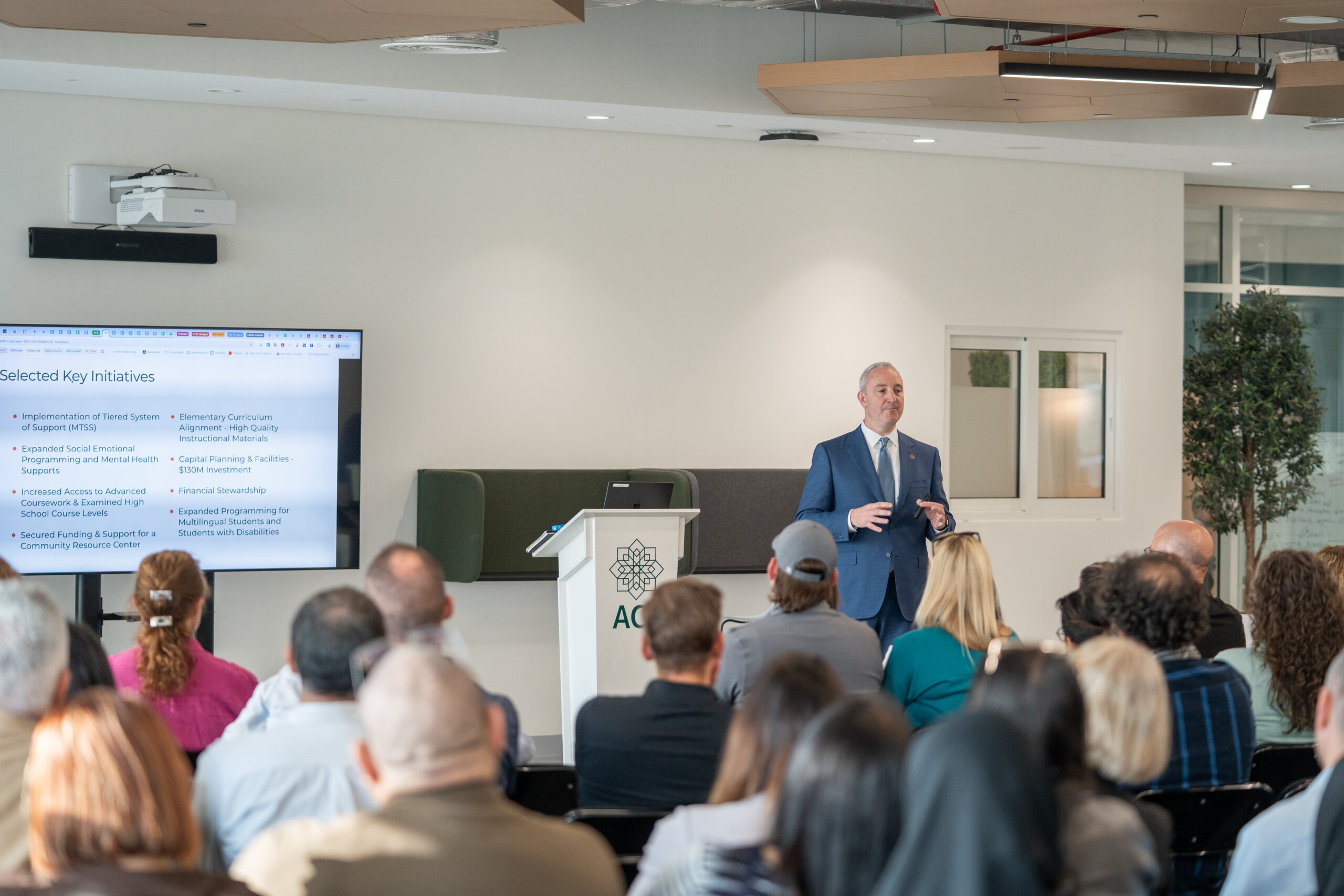 Peter Light speaking at event